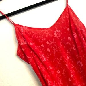 Ann Taylor Red Silk Sundress SZ 4P